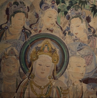 莫高窟壁画第57窟初唐说法图