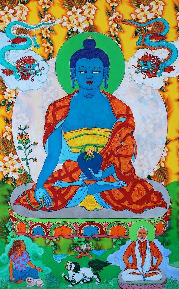 唐卡图，南无药师琉璃光如来