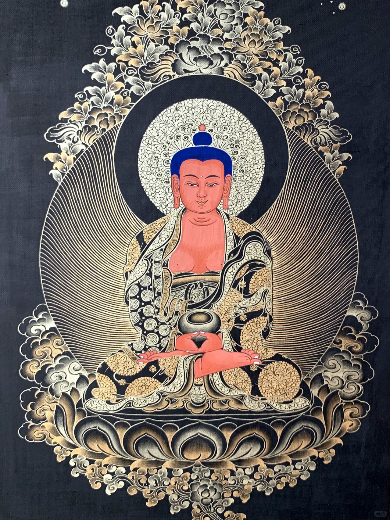 唐卡图，南无药师琉璃光如来5