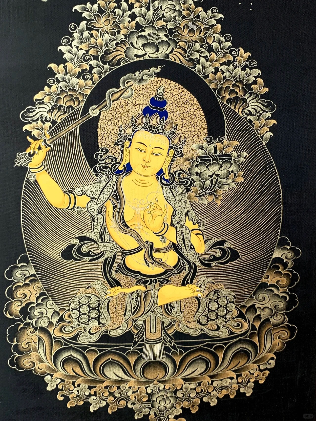 唐卡图，南无药师琉璃光如来6