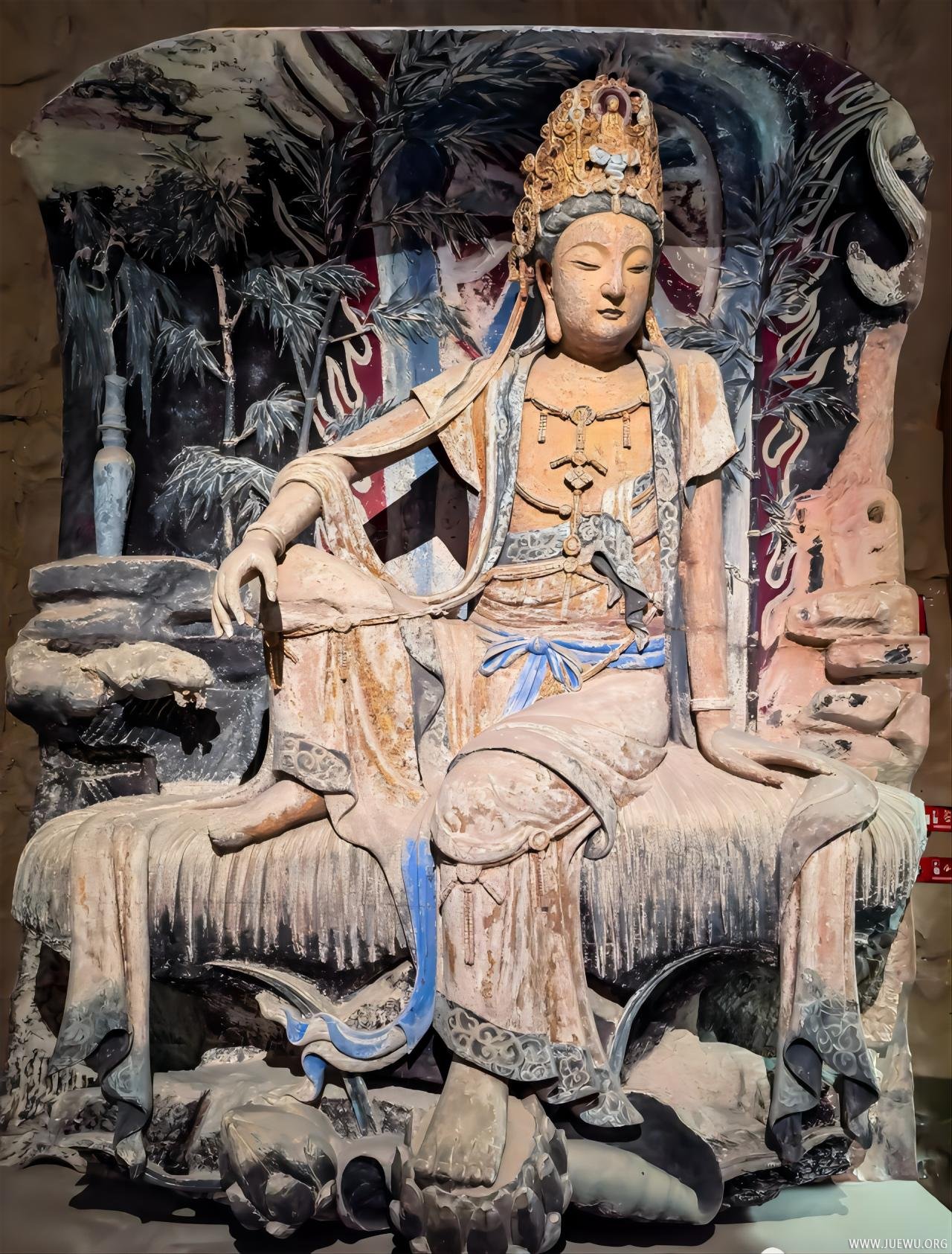 等比例数字3D打印水月观音像 安岳毗卢洞第5龛