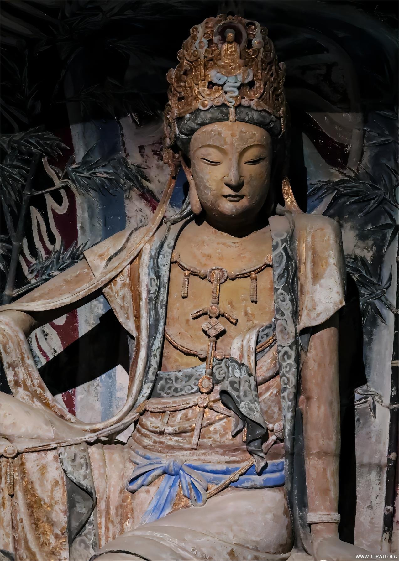 等比例数字3D打印水月观音像 安岳毗卢洞第5龛