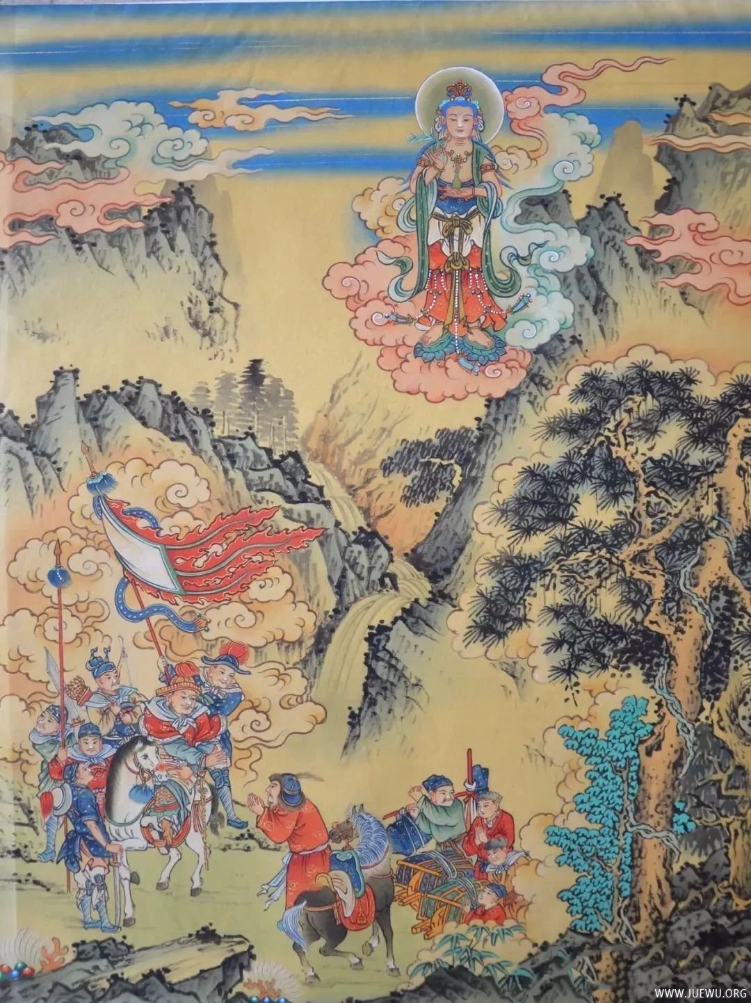 观音菩萨救苦拔难彩绘图