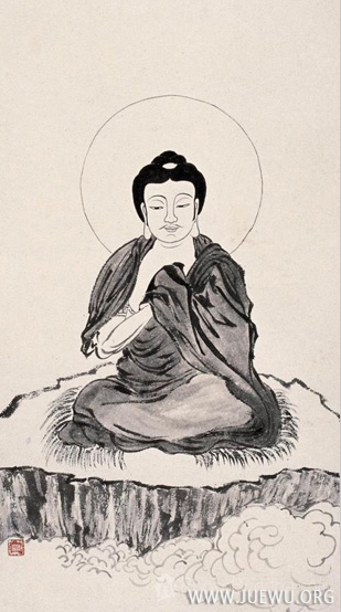 近代画家溥心畲的佛教题材画作