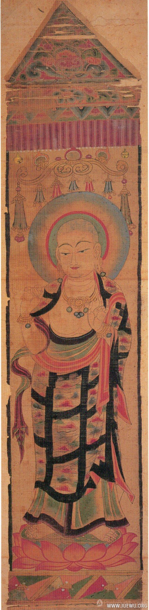 敦煌石室珍贵绢画地藏圣像