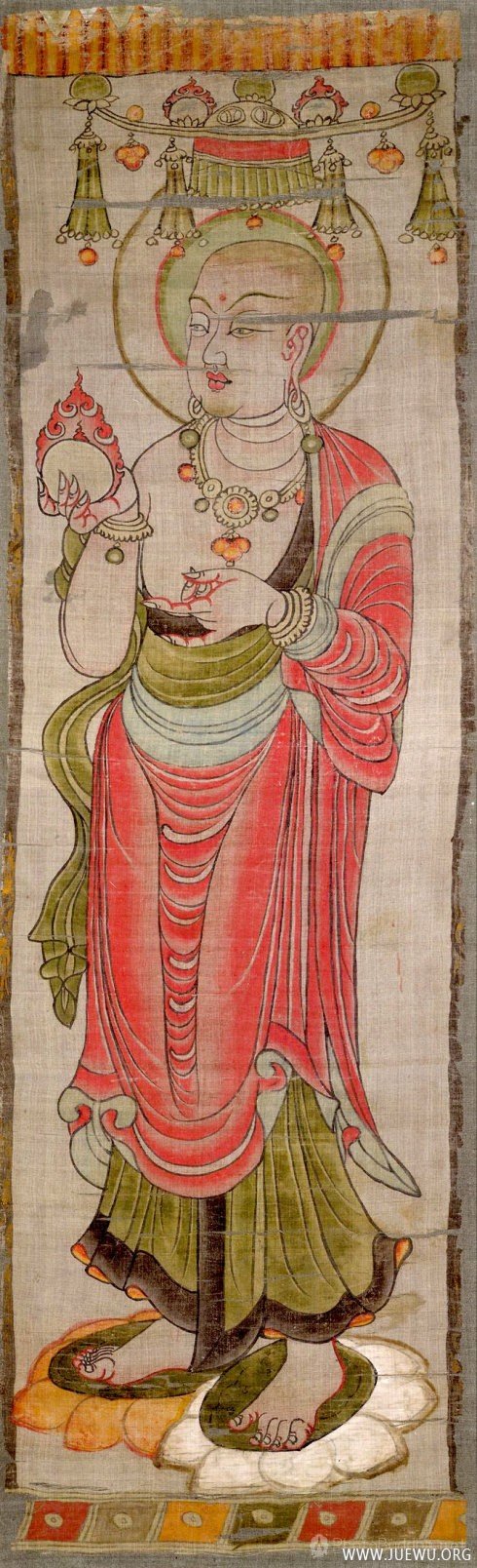 敦煌石室珍贵绢画地藏圣像